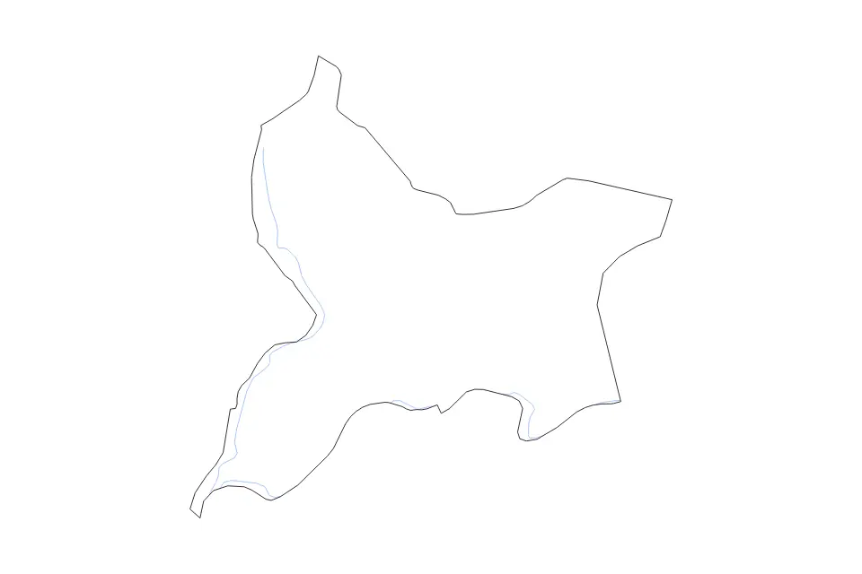 Mapa de Guéckédou Prefecture, Guinea de tipo contorno y ríos para África, con contorno y ríos con límites limpios.