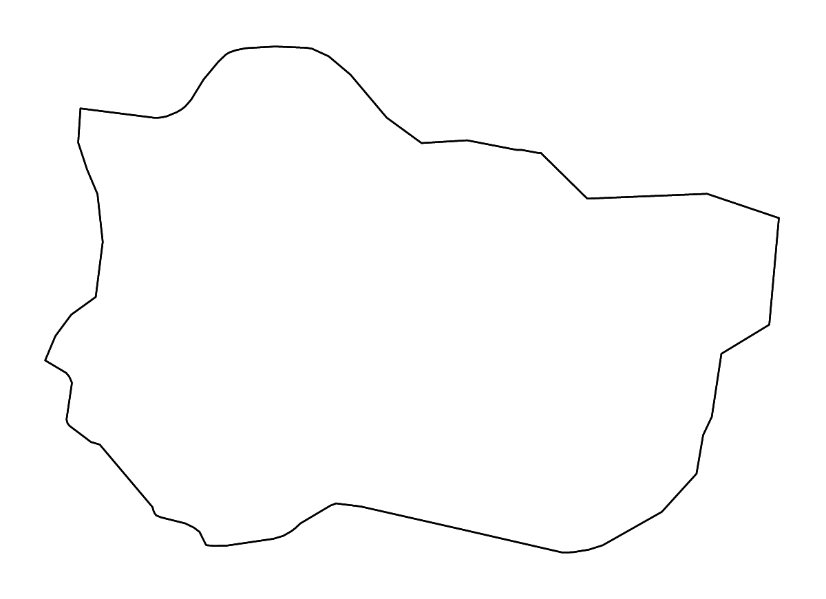 Mapa de contorno de Kissidougou Prefecture, Guinea con ríos.