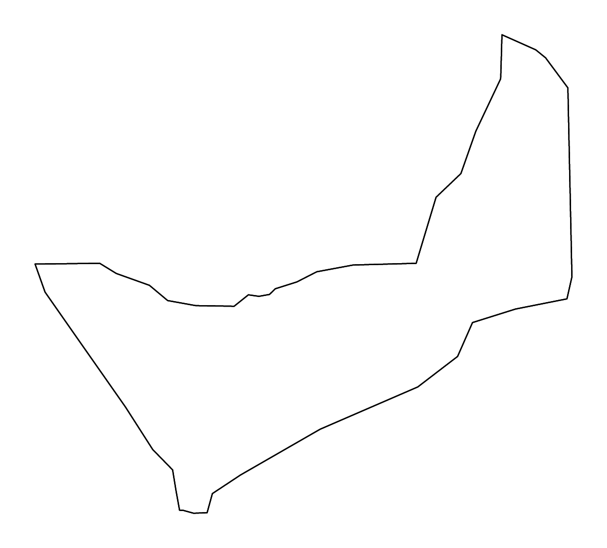 Carte de contour de Koubia Prefecture, Guinea avec rivières.