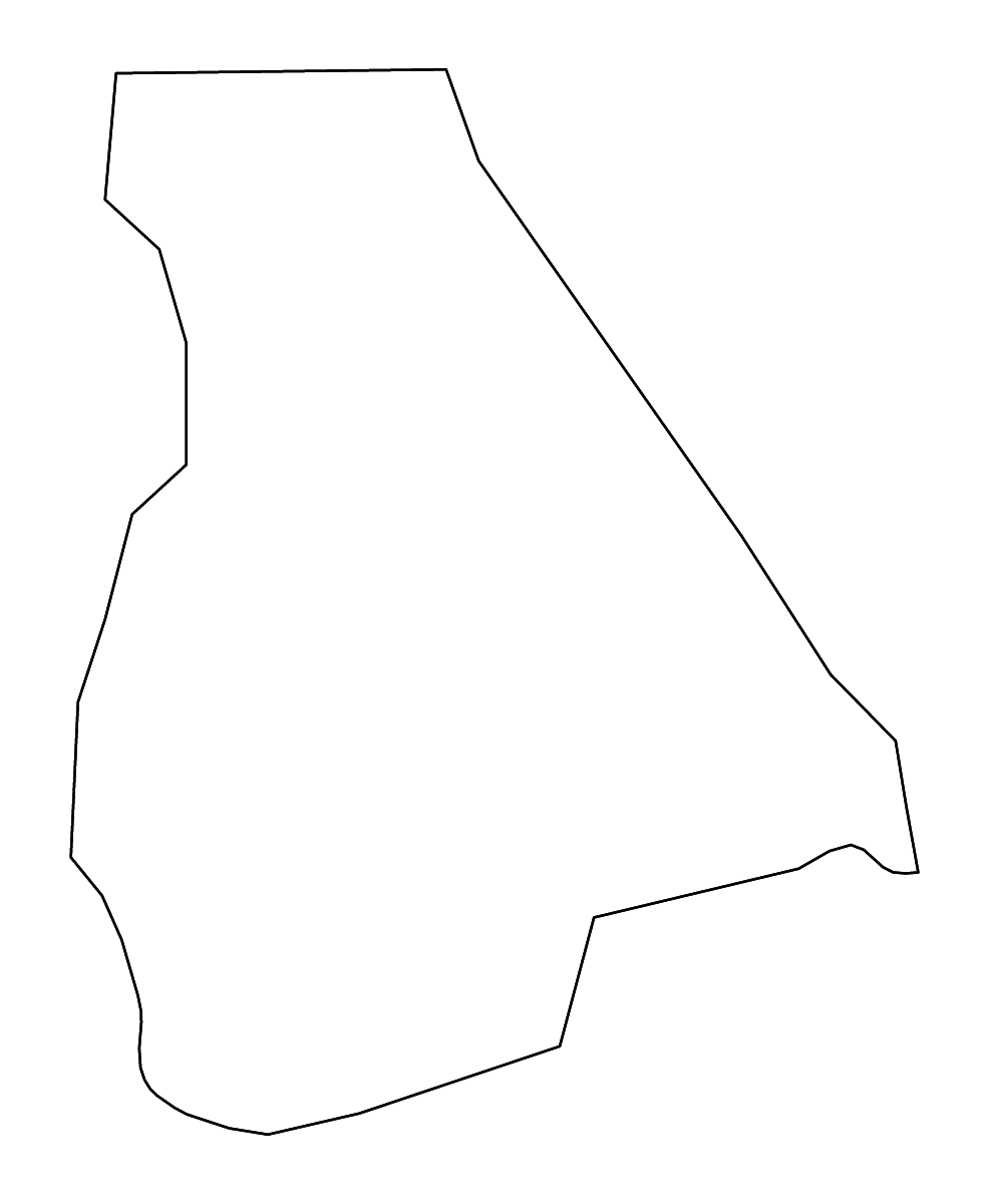 Mapa de contorno de Labé Prefecture, Guinea con ríos.