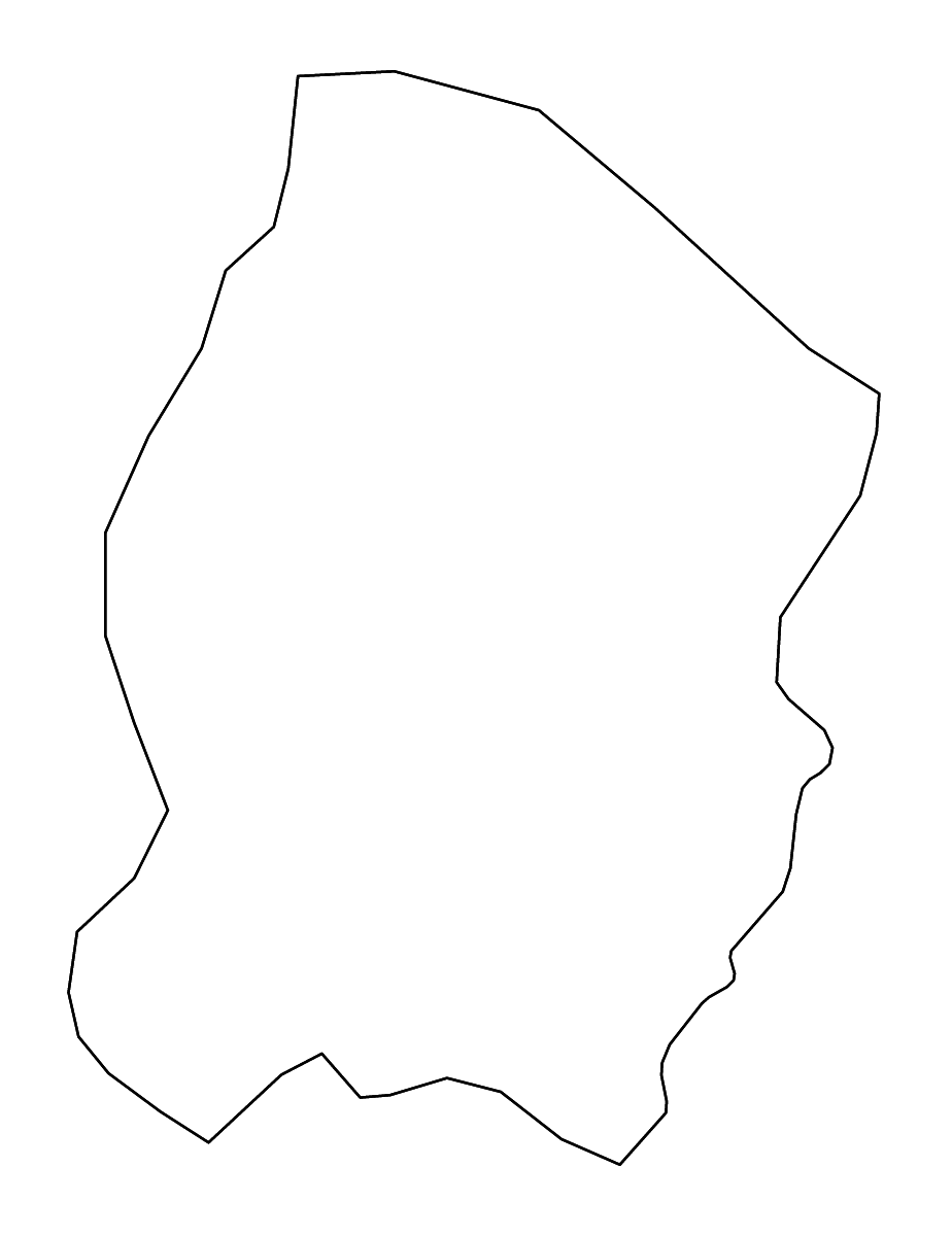 Carte de contour de Lola Prefecture, Guinea avec rivières.