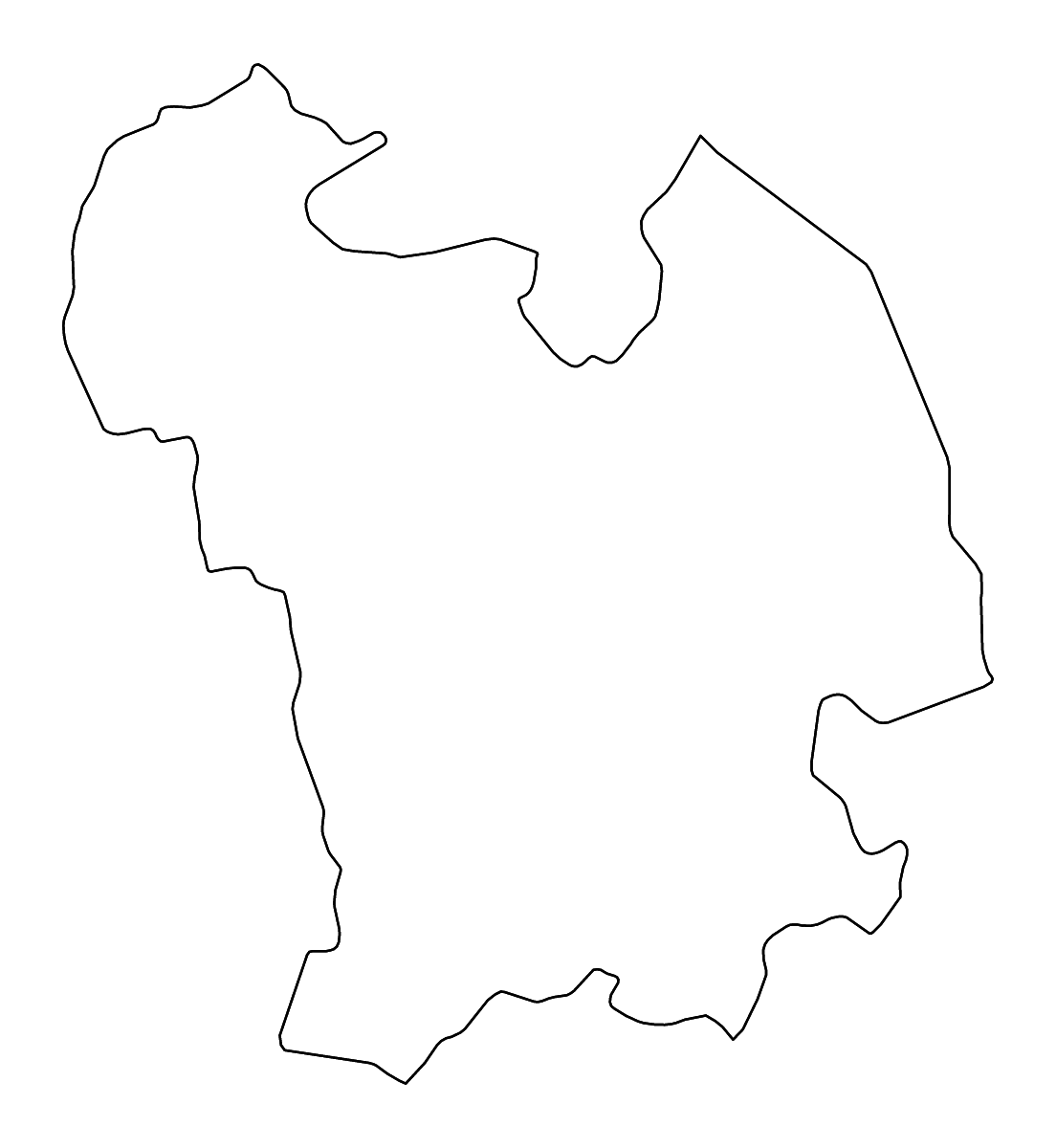 Mapa de contorno de Central, Kenya con ríos.