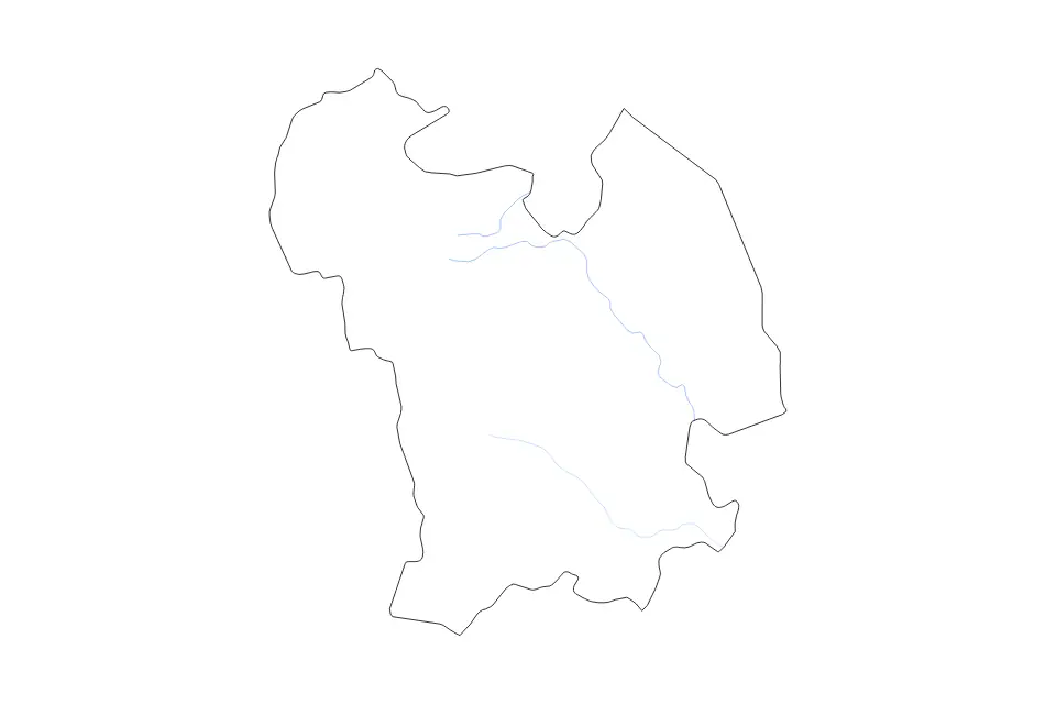 Carte de Central, Kenya de type contour et rivières pour Afrique, montrant contour et rivières avec des limites nettes.