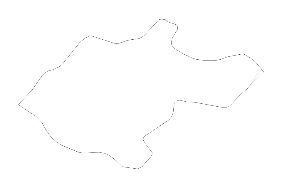 Outline map of Nairobi National Capital Area, Kenya with subdivision borders and rivers.