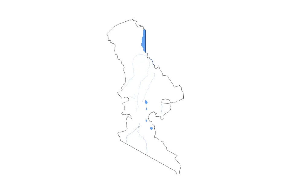 Mapa de Rift Valley, Kenya de tipo contorno, lagos y ríos para África, con contorno, lagos y ríos con elementos de agua como Lake Naivasha, Lake Bogoria y Lake Baringo.