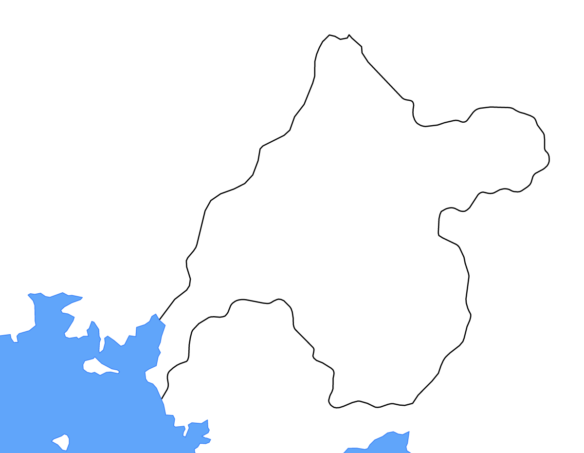 Mapa de contorno de Western, Kenya con lagos y ríos.
