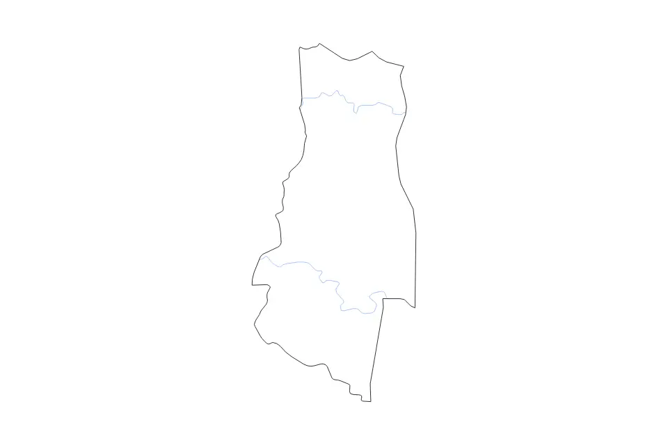 Mapa de Lubombo, Kingdom Of Eswatini de tipo contorno y ríos para África, con contorno y ríos con límites limpios.