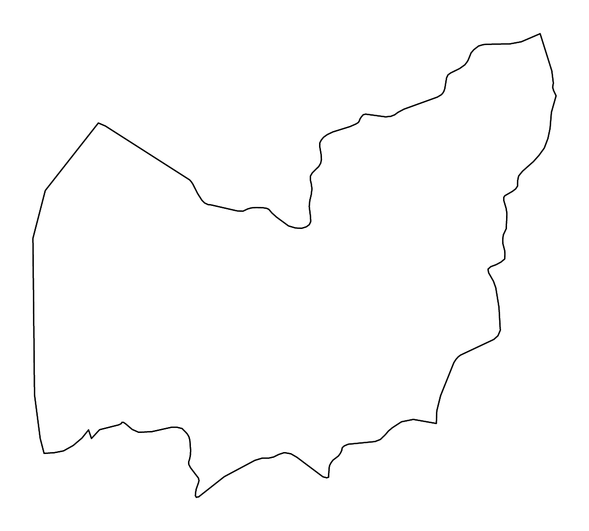 Mapa de contorno de Manzini, Kingdom of eSwatini con ríos.