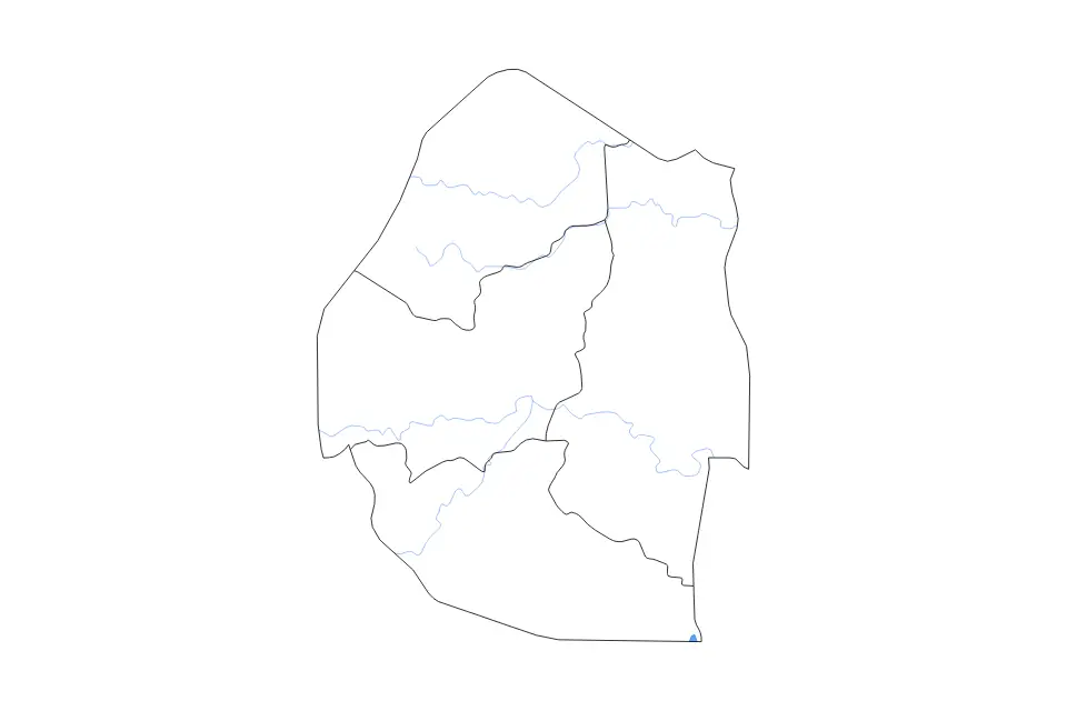 Vista previa del mapa de contorno de Kingdom of eSwatini