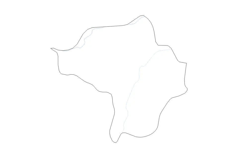 Carte de Butha-Buthe, Lesotho de type contour et rivières pour Afrique, montrant contour et rivières avec des limites nettes.