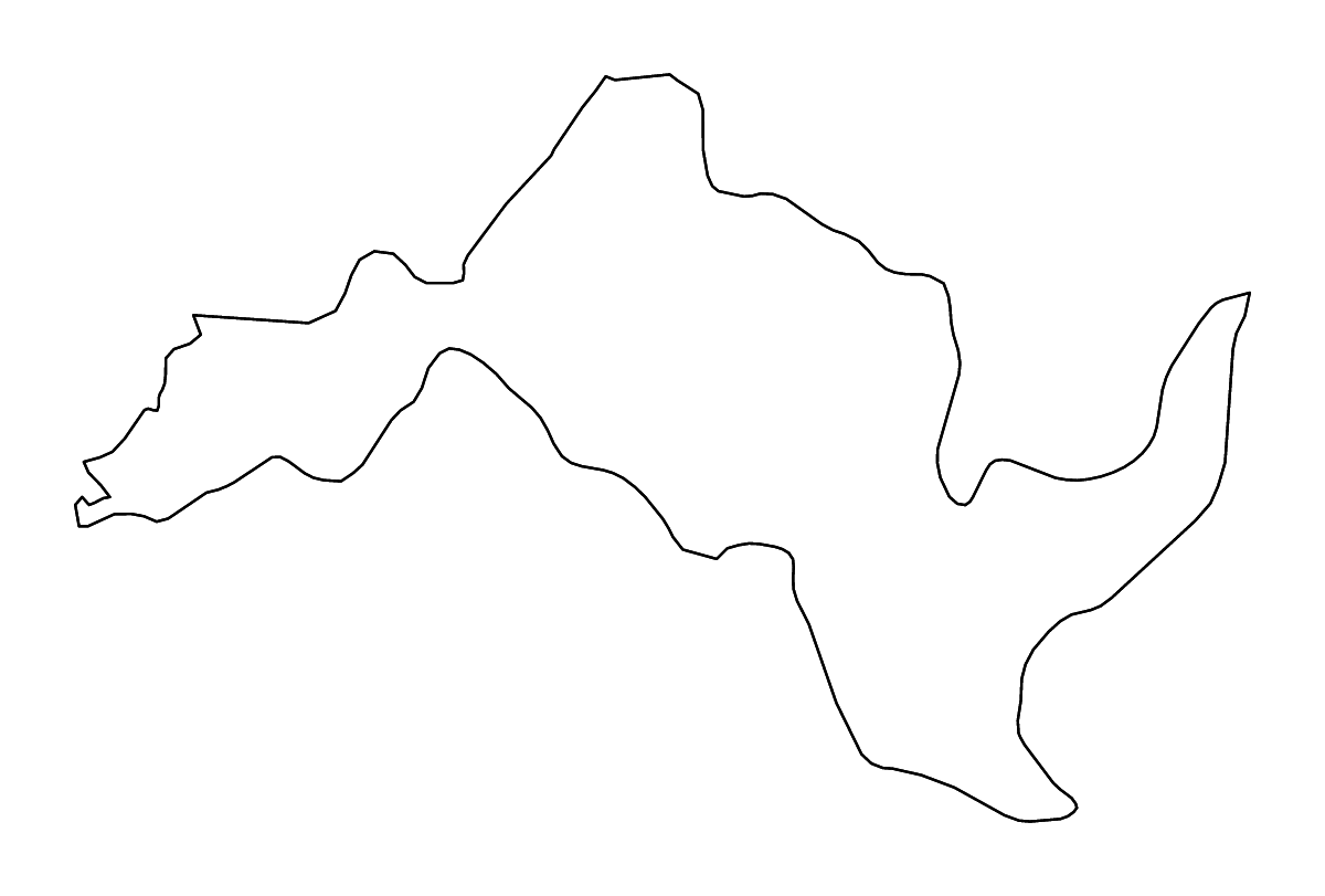 Carte de contour de Leribe, Lesotho avec rivières.
