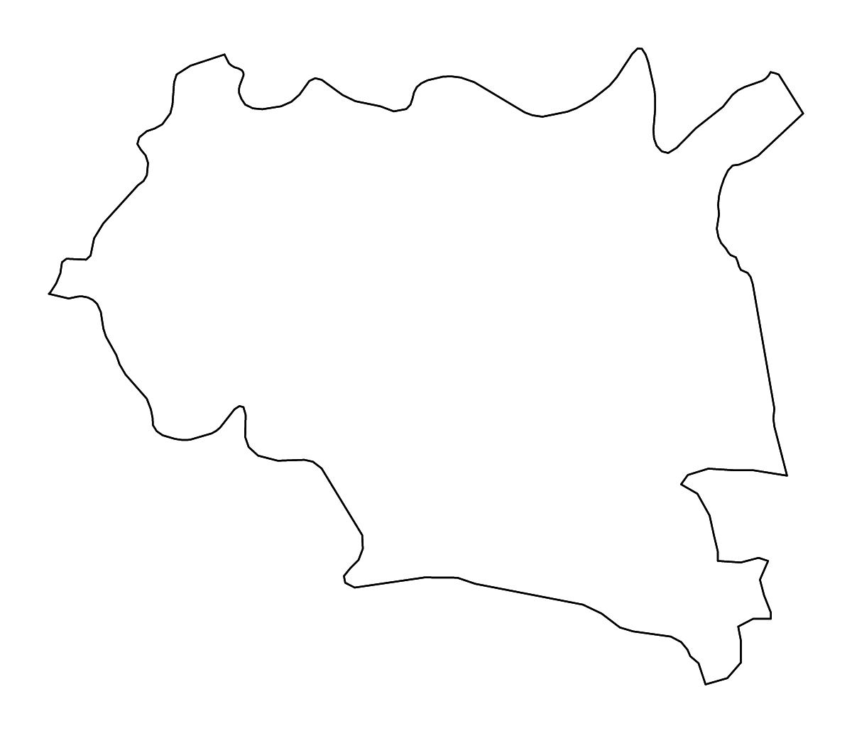Carte de contour de Maseru, Lesotho avec rivières.