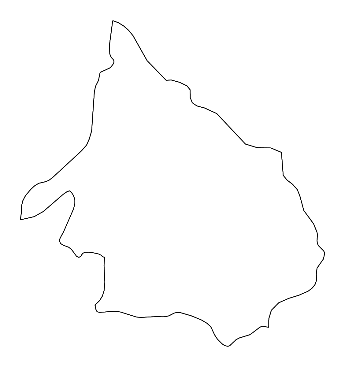 Carte de contour de Mokhotlong, Lesotho avec rivières.