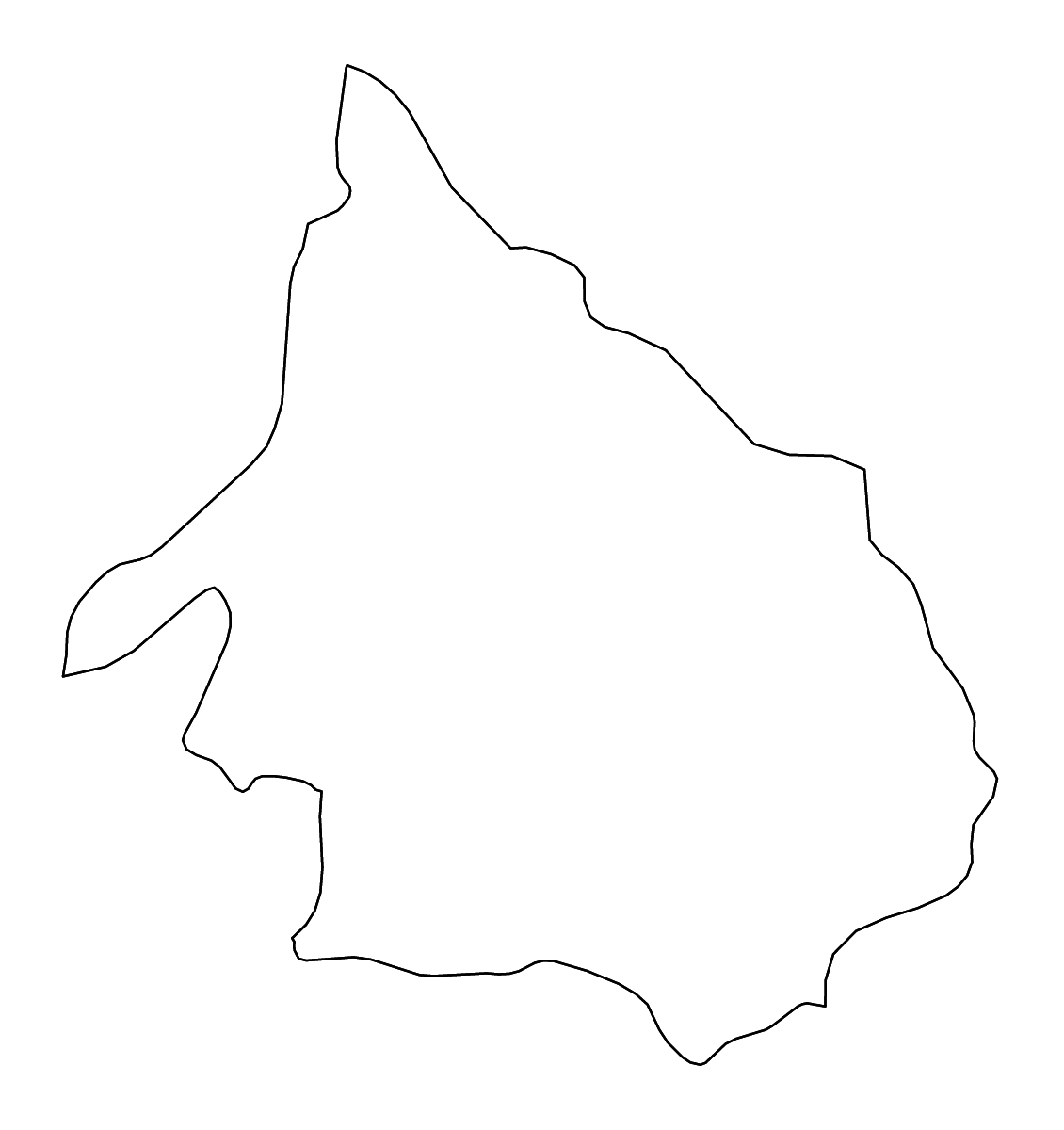 Carte de contour de Mokhotlong, Lesotho avec rivières.