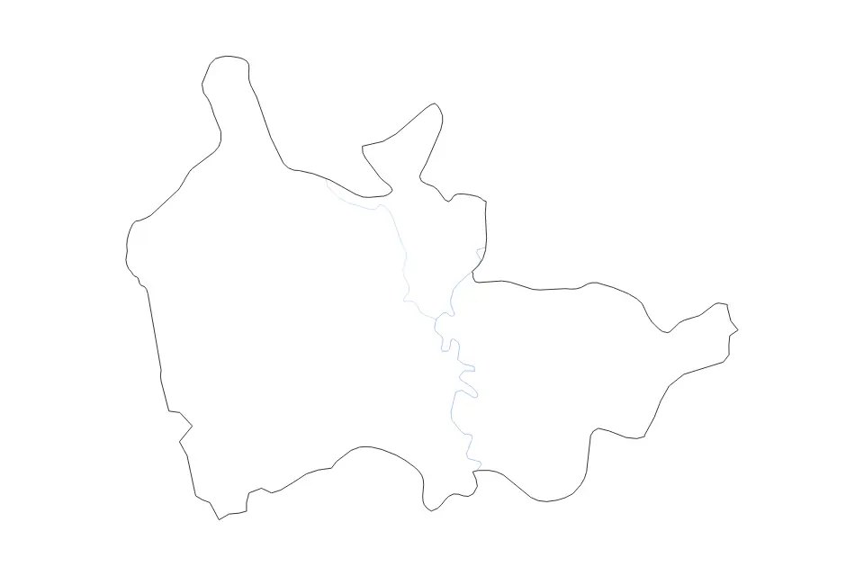 Mapa de Thaba-Tseka, Lesotho de tipo contorno y ríos para África, con contorno y ríos con límites limpios.