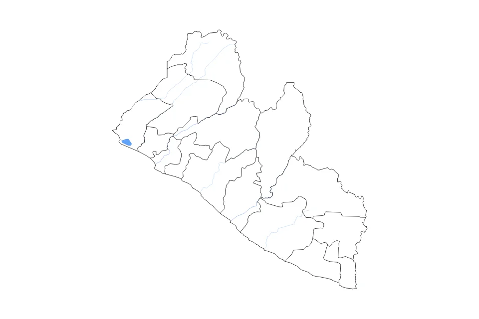 Vista previa del mapa de contorno de Liberia