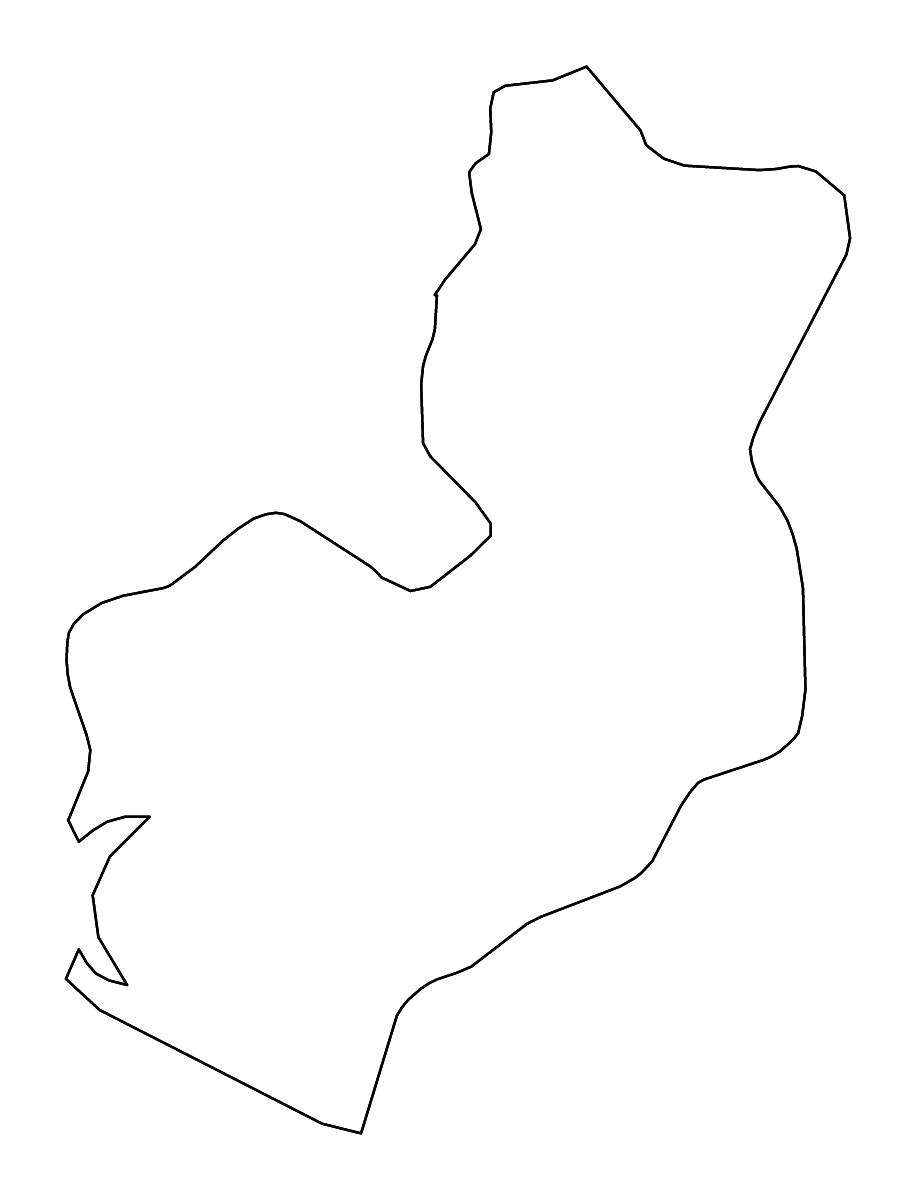 Carte de contour de Montserrado, Liberia avec rivières.