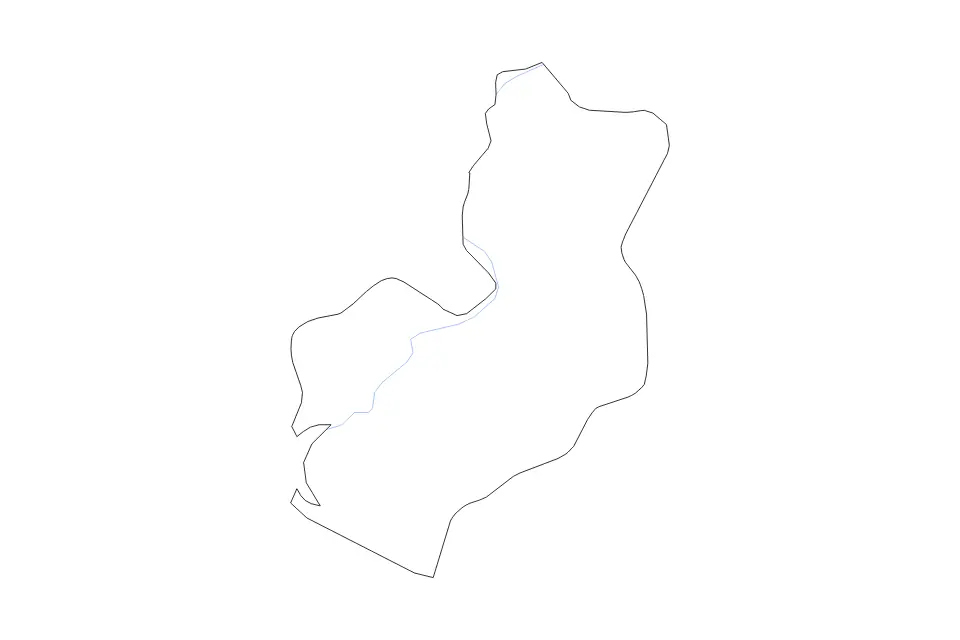 Carte de Montserrado, Liberia de type contour et rivières pour Afrique, montrant contour et rivières avec des limites nettes.