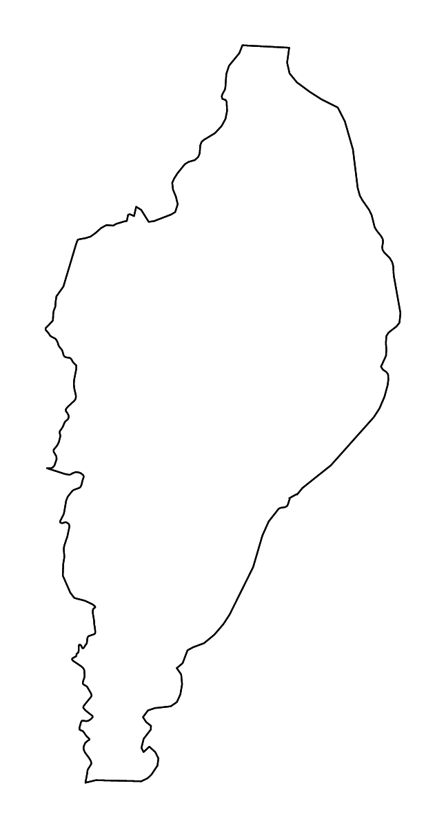 Carte de contour de Nimba, Liberia avec rivières.