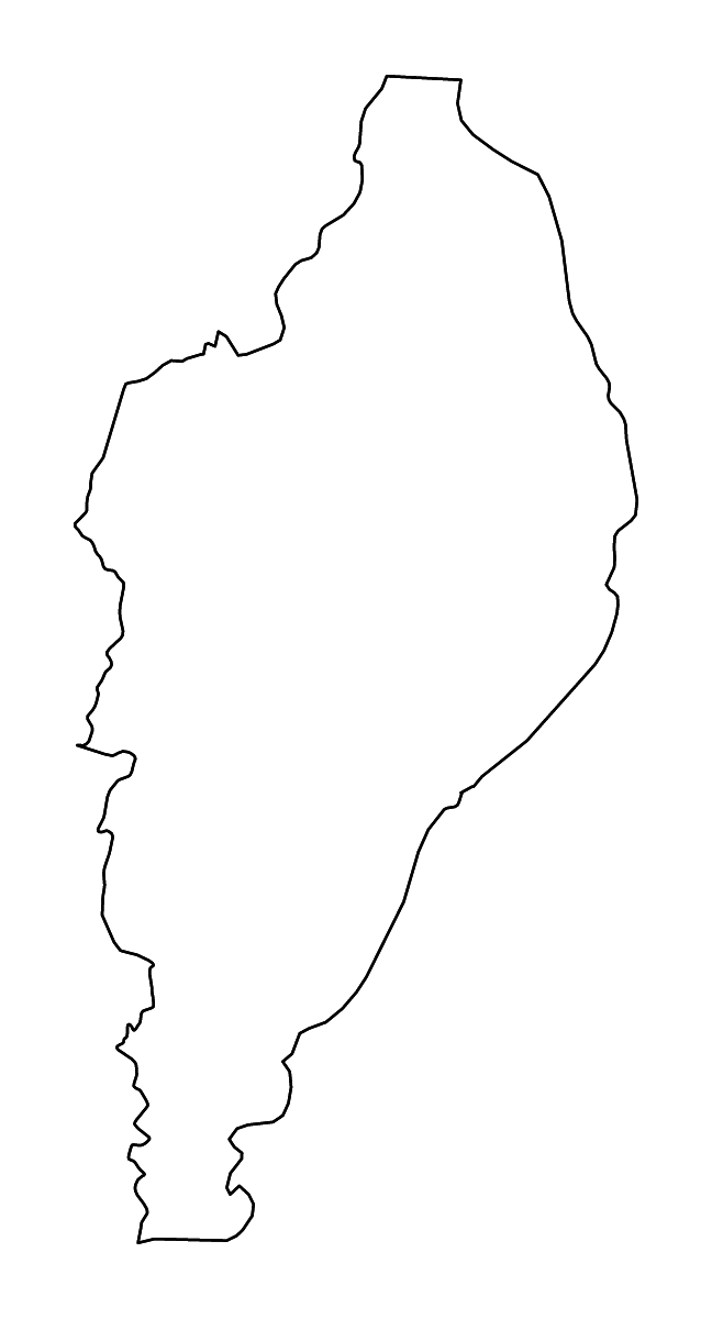 Carte de contour de Nimba, Liberia avec rivières.