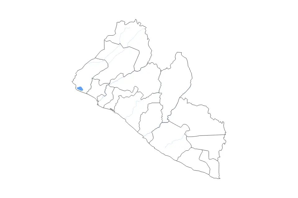 Vista previa del mapa de contorno de Liberia