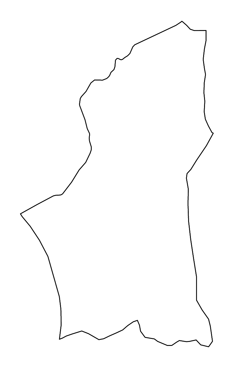 Mapa de contorno de Ghadames, Libya con ríos.