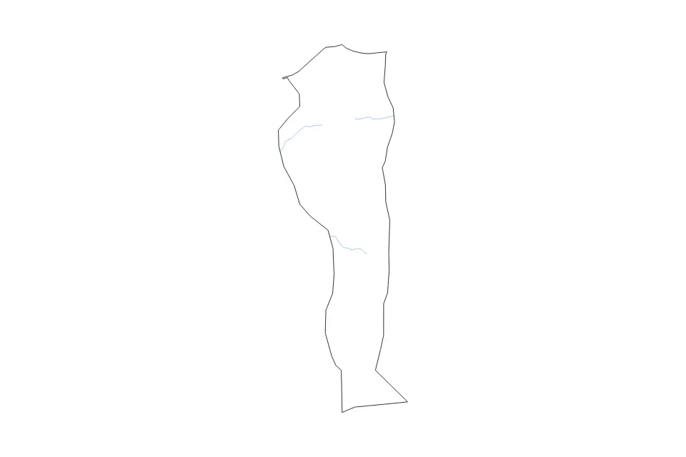 Mapa de Jabal al Akhdar, Libya de tipo contorno y ríos para África, con contorno y ríos con límites limpios.