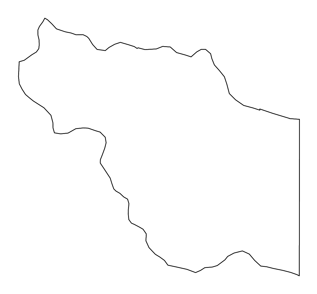 Mapa de contorno de Jufra, Libya con ríos.