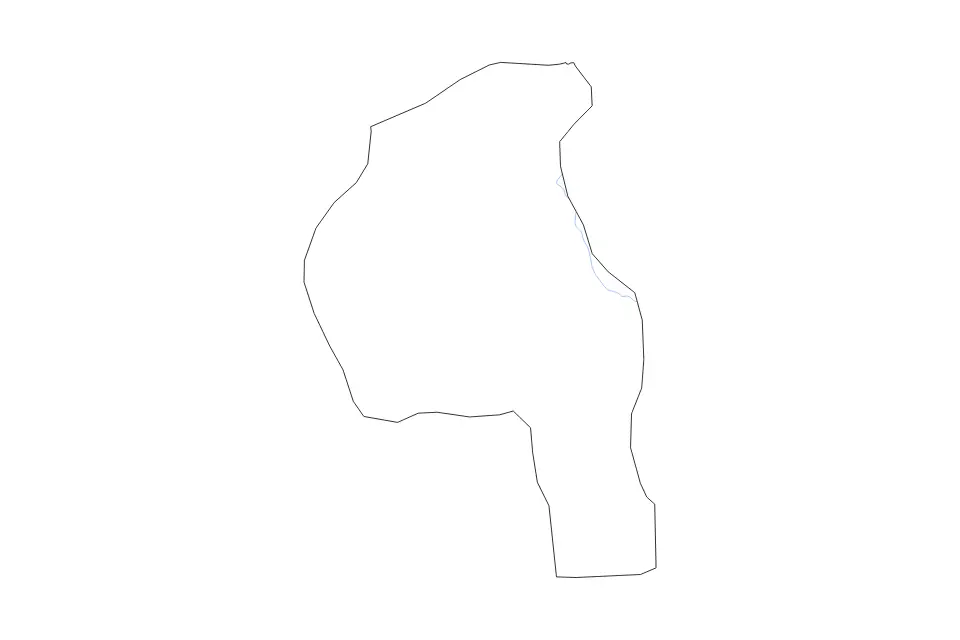 Outline map of Marj Municipality, Libya with subdivision borders and rivers.