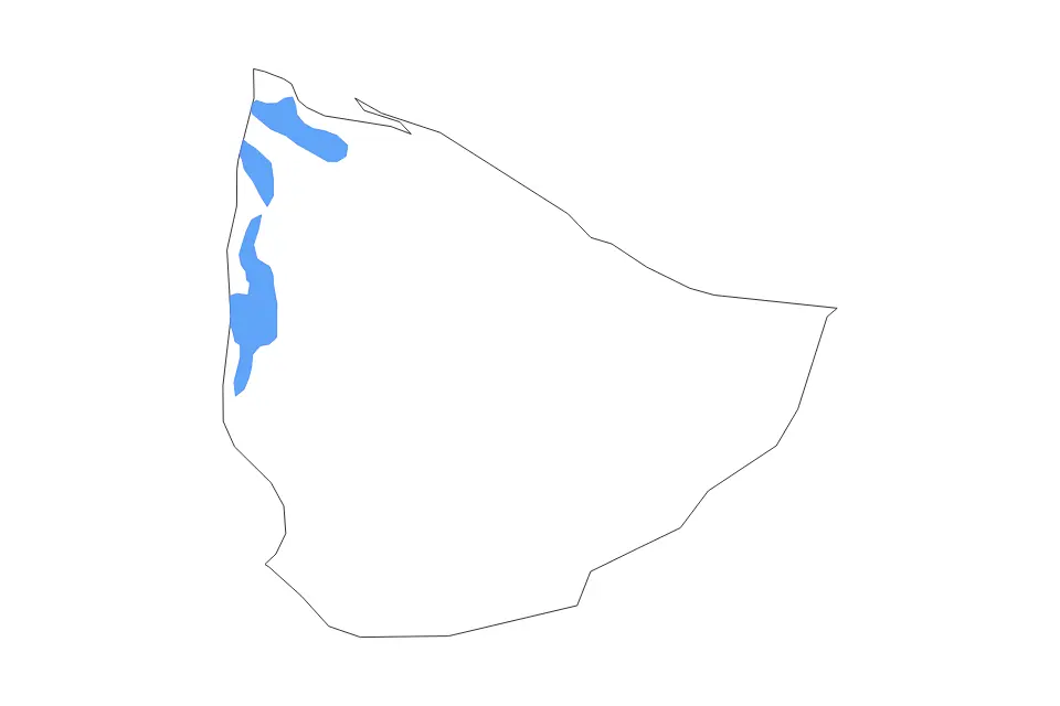 Mapa de Nuqat al Khams, Libya de tipo contorno y lagos para África, con contorno y lagos con elementos de agua como Mellahet el Brega, Sabkhat al Maqţa` y Sebkret el Adibate.