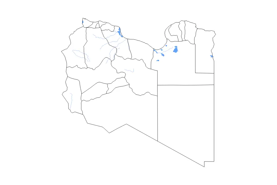 Vista previa del mapa de contorno de Libya