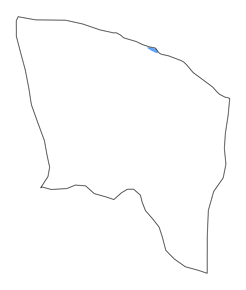 Mapa de contorno de Sirte, Libya con lagos.