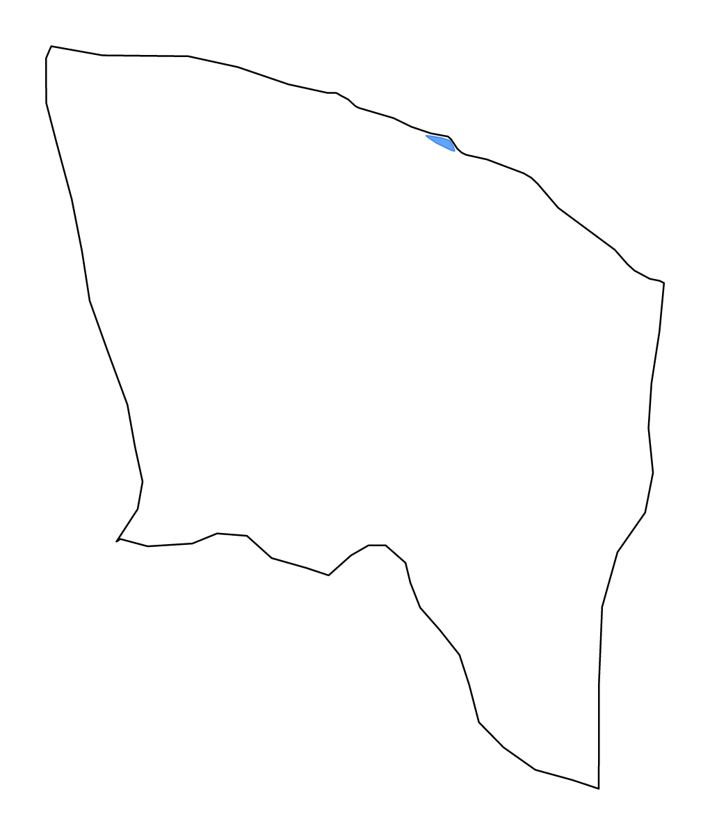 Mapa de contorno de Sirte, Libya con lagos.