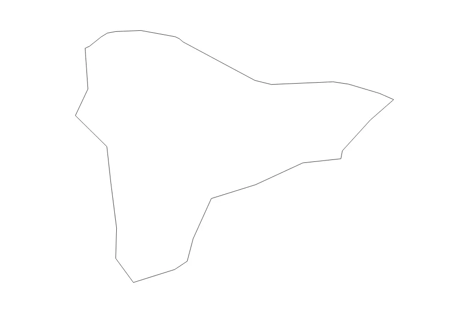 Outline map of Tripoli District Municipality, Libya with subdivision borders.