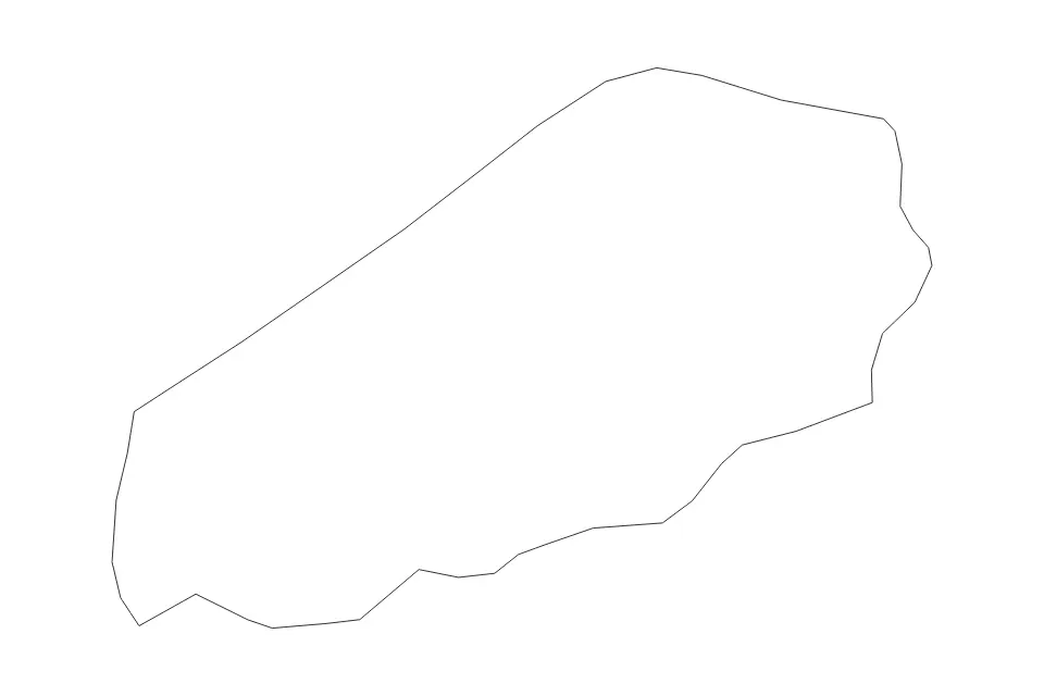 Outline map of Wadi al Hayaa Municipality, Libya with subdivision borders.