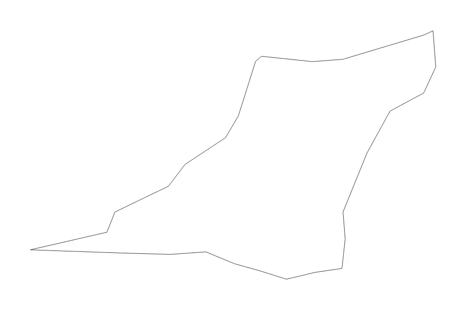 Outline map of Zawiya Municipality, Libya with subdivision borders.