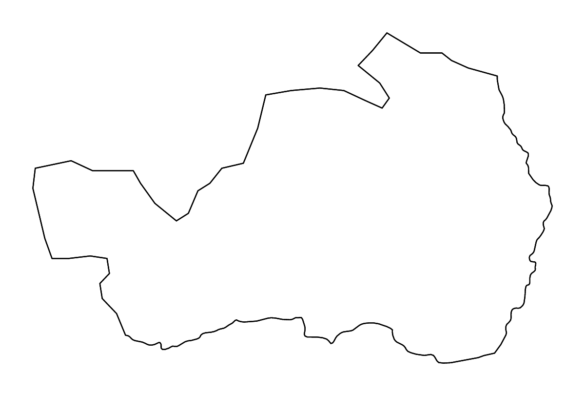 Carte de contour de Betsiboka, Madagascar avec rivières.