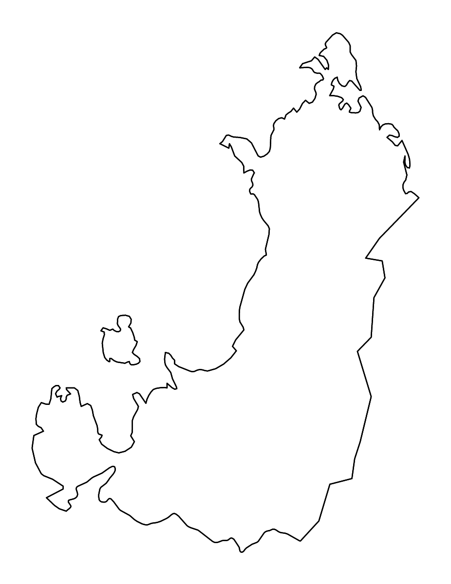 Outline map of Diana, Madagascar with rivers.