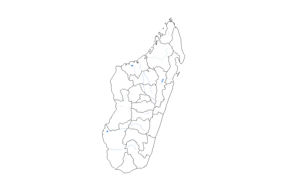 Vista previa del mapa de contorno de Madagascar