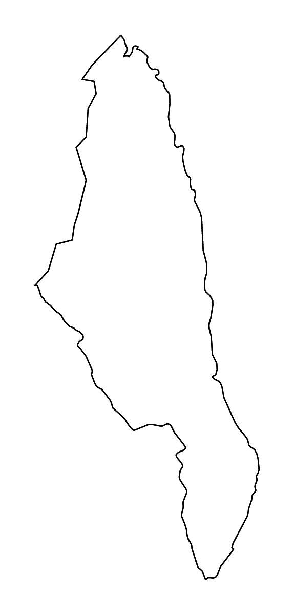 Mapa de contorno de Sava, Madagascar con ríos.