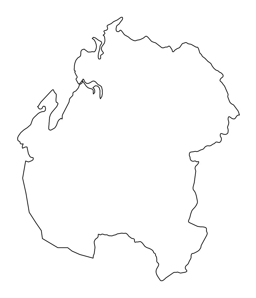 Mapa de contorno de Sofia, Madagascar con ríos.