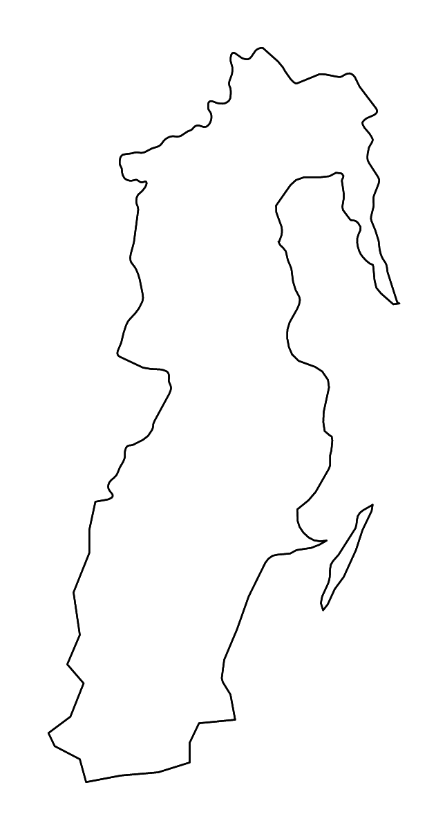 Mapa de contorno de Analanjirofo, Madagascar con ríos.