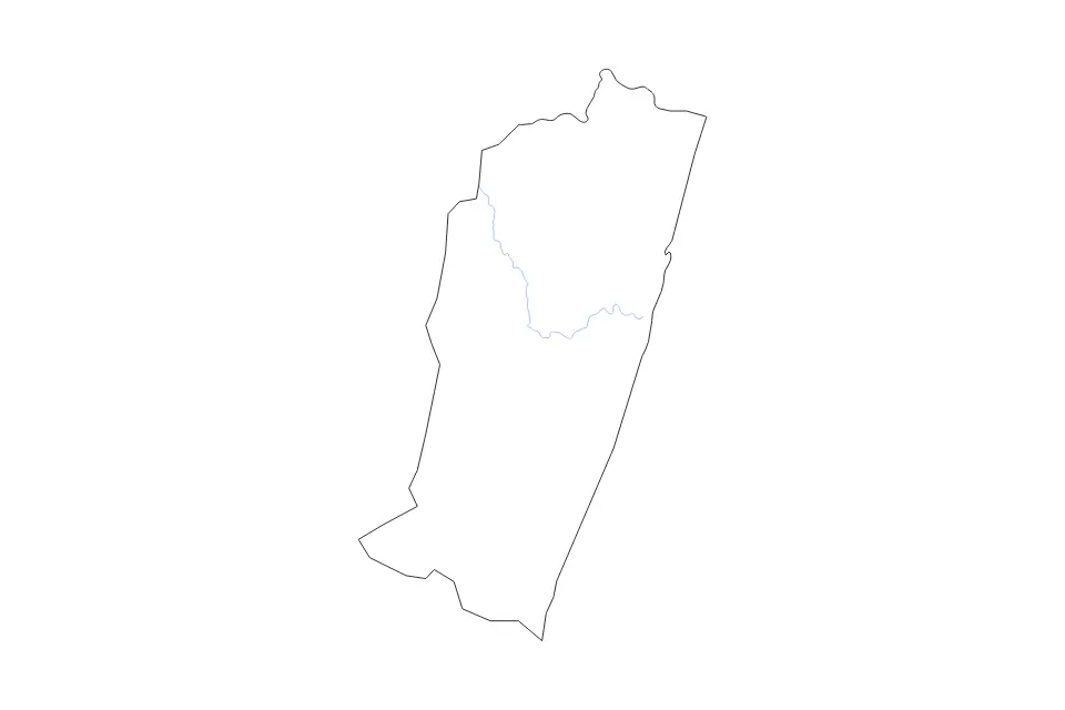 Mapa de Vatovavy-Fitovinany, Madagascar de tipo contorno y ríos para África, con contorno y ríos con límites limpios.