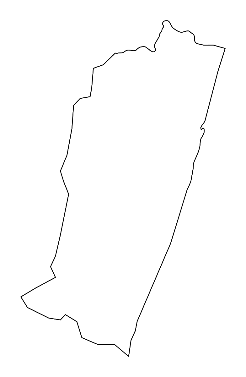 Mapa de contorno de Vatovavy-Fitovinany, Madagascar con ríos.