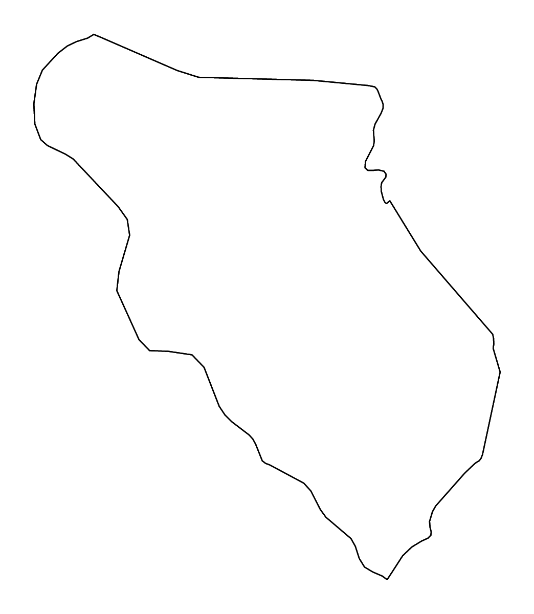 Mapa de contorno de Chikwawa, Malawi con ríos.