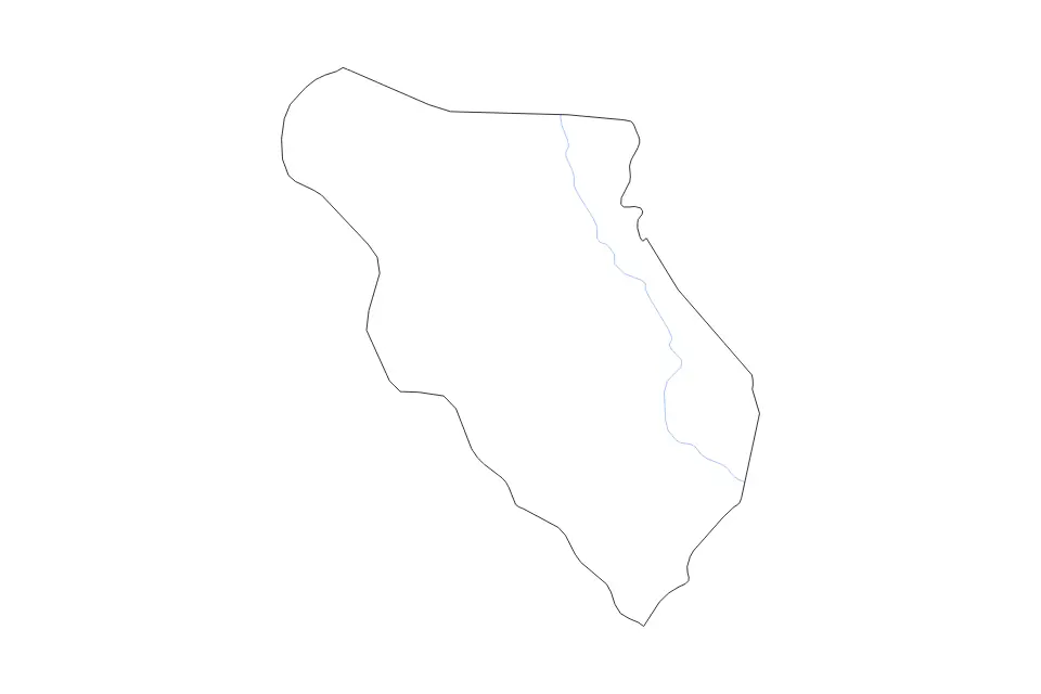 Carte de Chikwawa, Malawi de type contour et rivières pour Afrique, montrant contour et rivières avec des limites nettes.