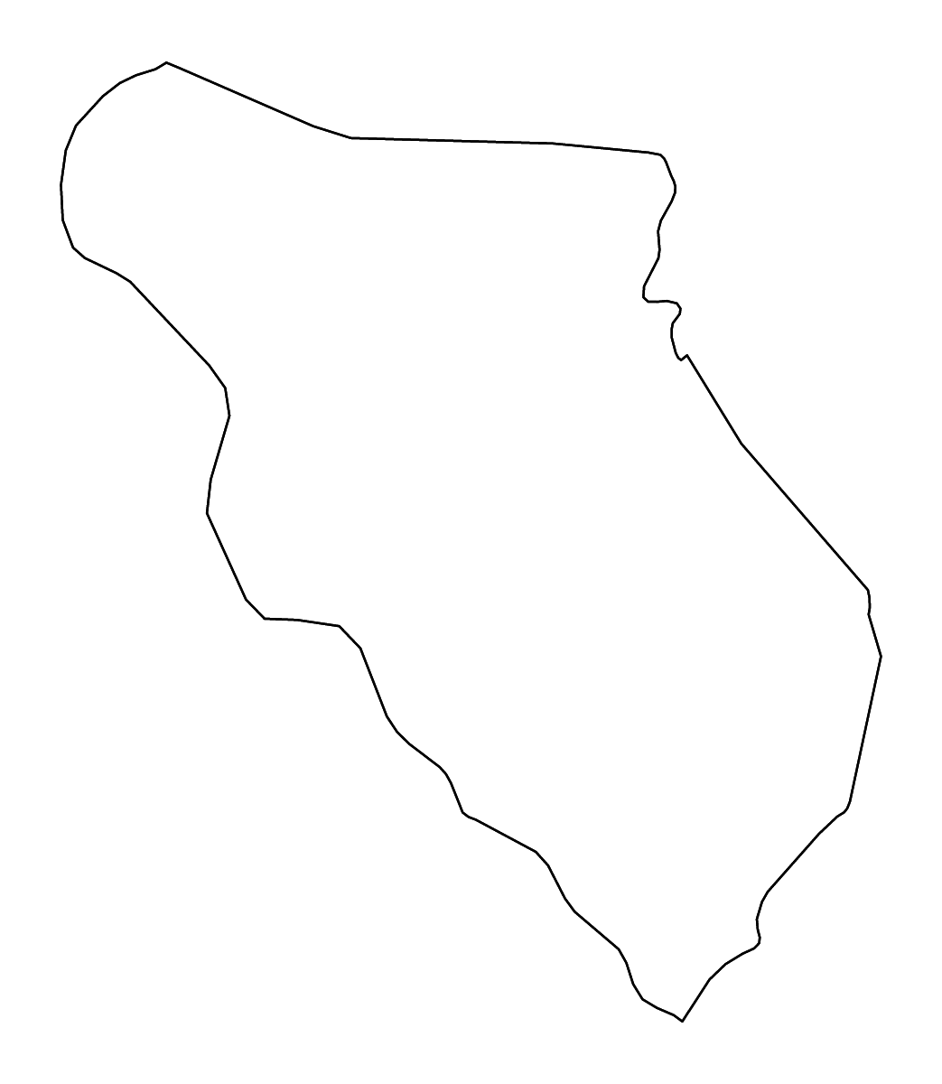 Mapa de contorno de Chikwawa, Malawi con ríos.