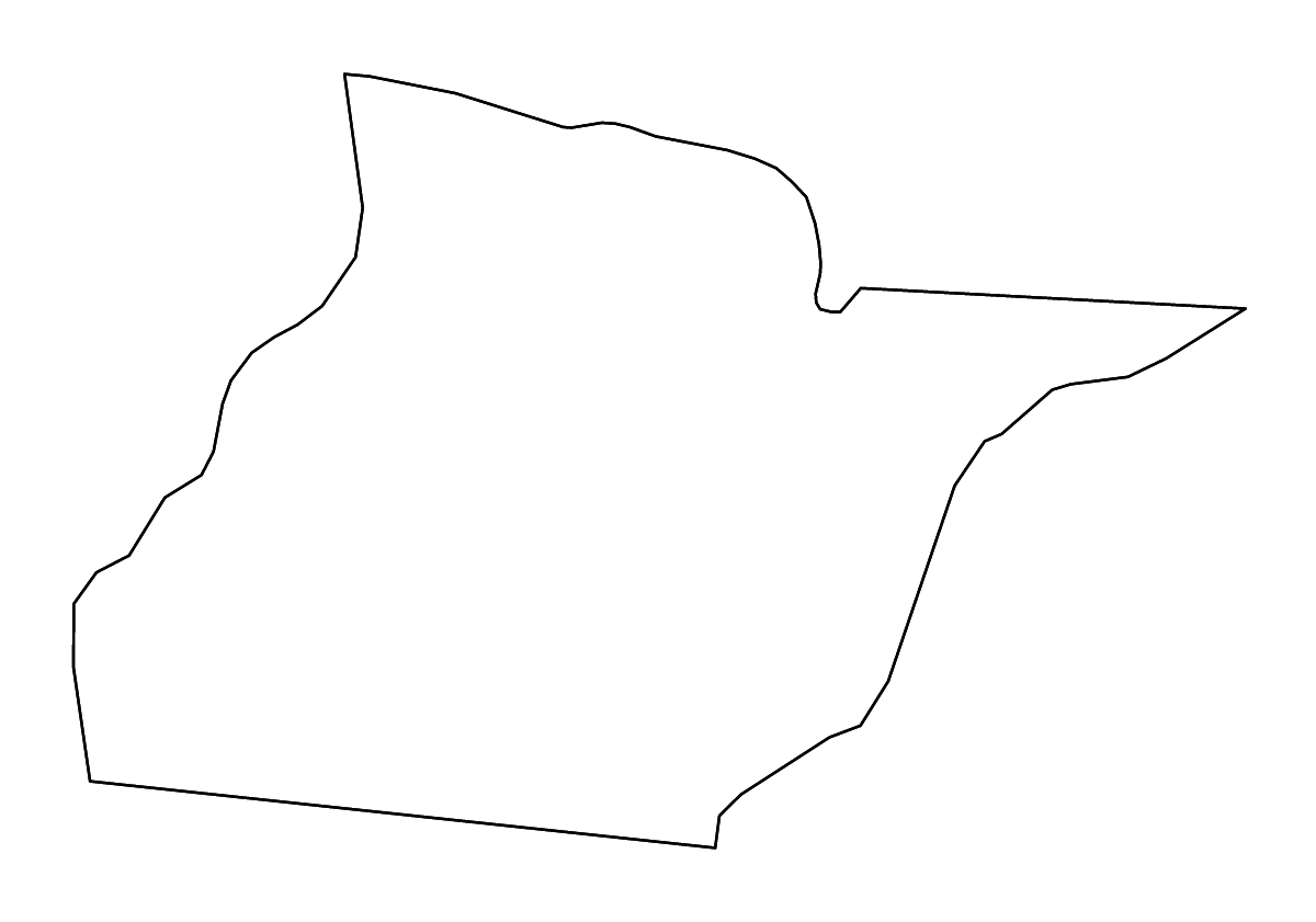Carte de contour de Neno, Malawi avec rivières.