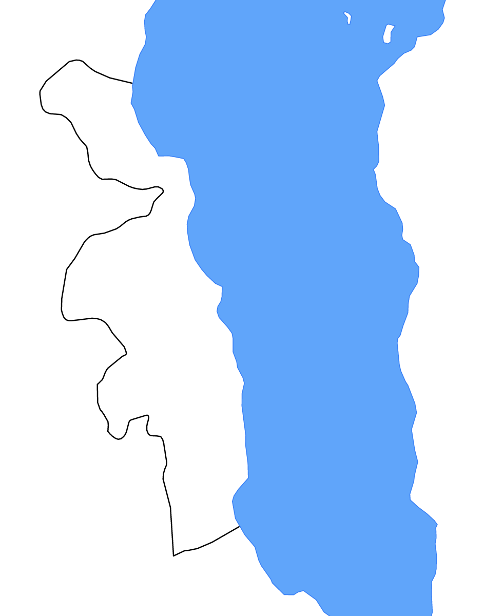 Mapa de contorno de Nkhotakota, Malawi con lagos y ríos.
