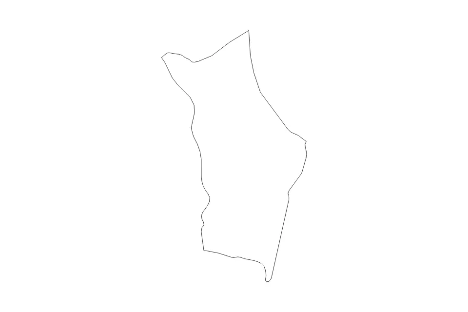 Outline map of Ntcheu District, Malawi with subdivision borders.